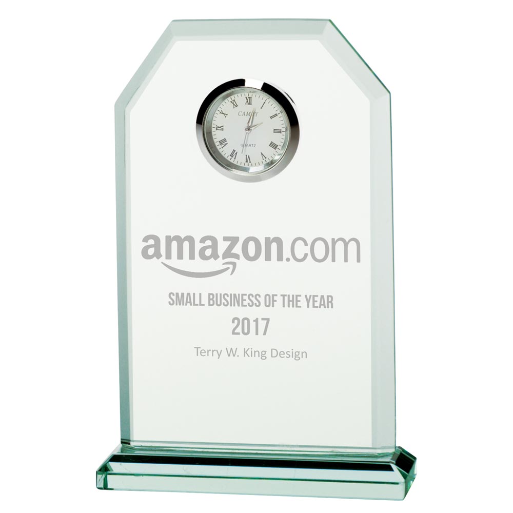 Jade Vitoria Glass Clock