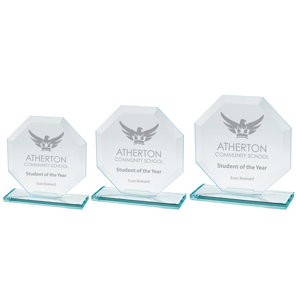 Oblivion Jade Glass Award - Trophies - Prudhoe Rosettes