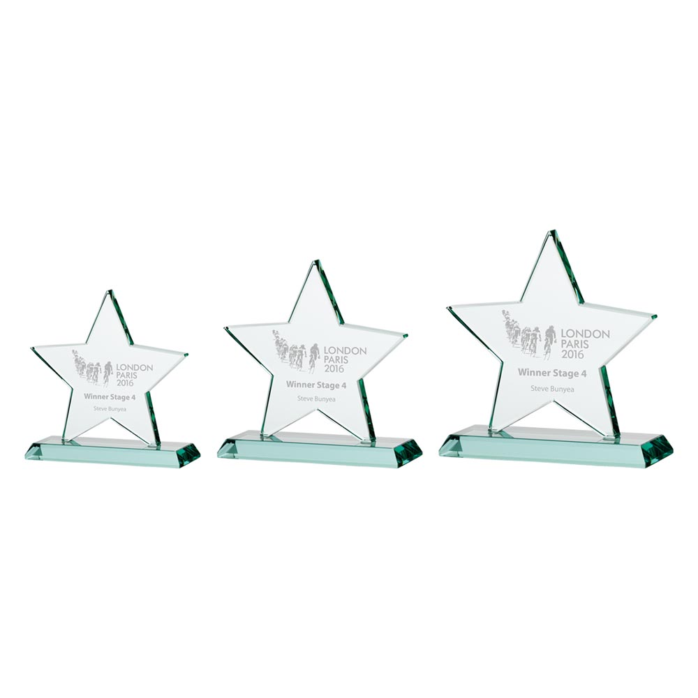 Galaxy Star Jade Glass Award - Trophies - Prudhoe Rosettes