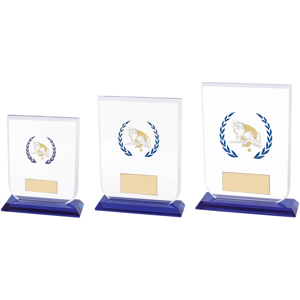 Gladiator Pool Snooker Glass Award - Trophies - Prudhoe Rosettes