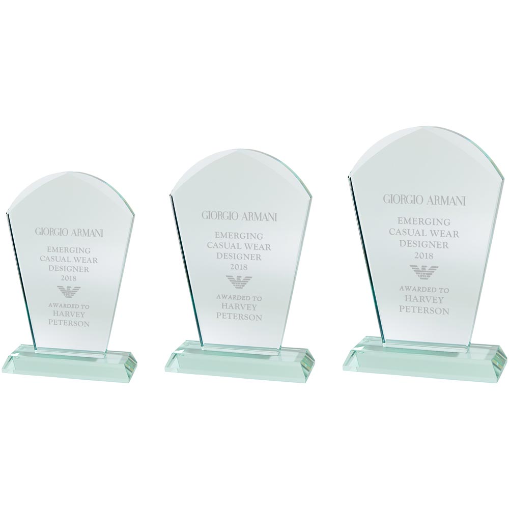 Explorer Jade Glass Award - Trophies - Prudhoe Rosettes