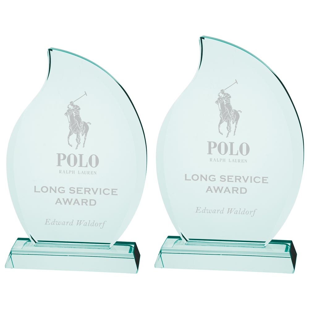 Synergy Jade Glass Award - Trophies - Prudhoe Rosettes