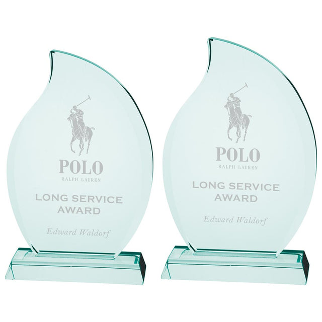 Synergy Jade Glass Award - Trophies - Prudhoe Rosettes