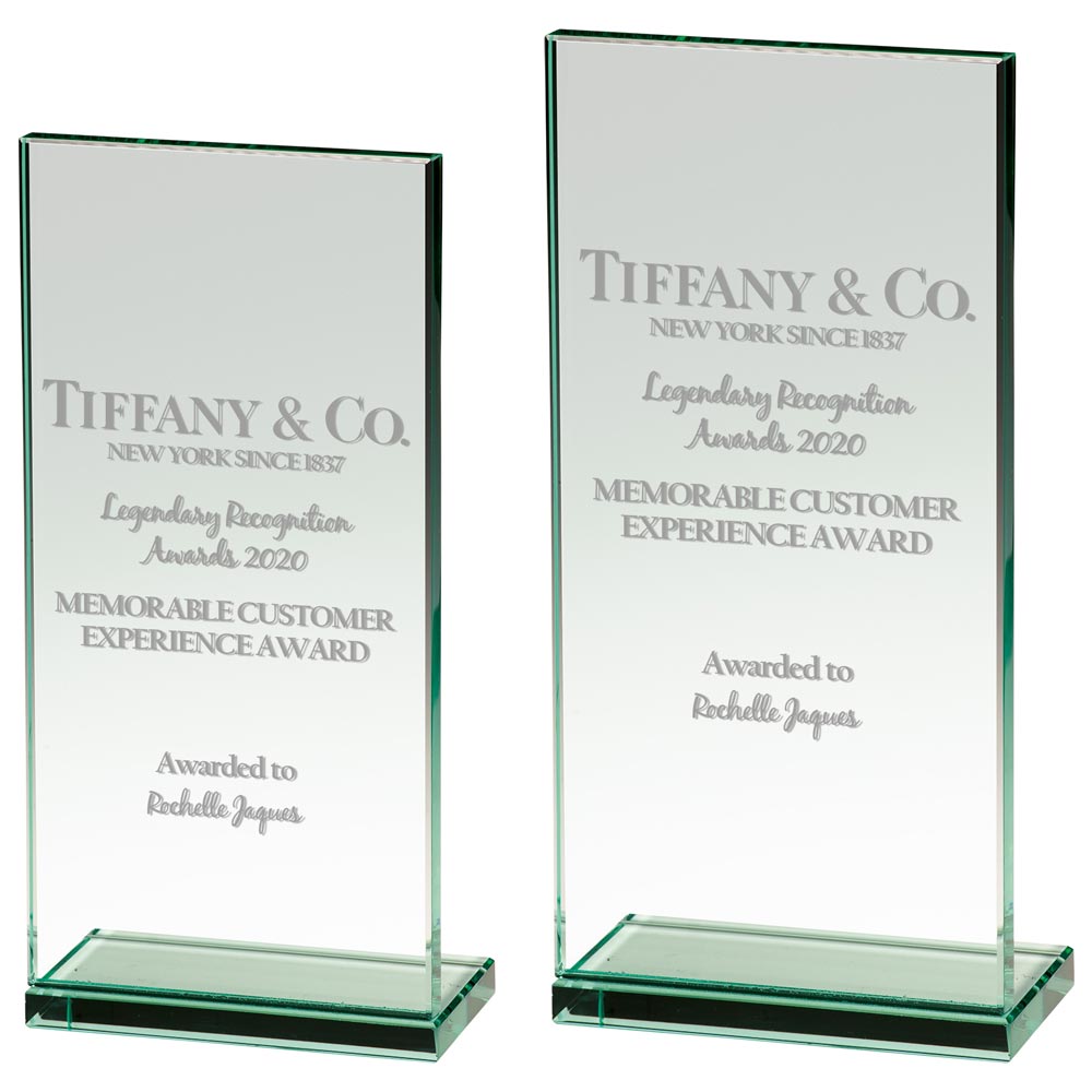 Austin Jade Glass Award - Trophies - Prudhoe Rosettes