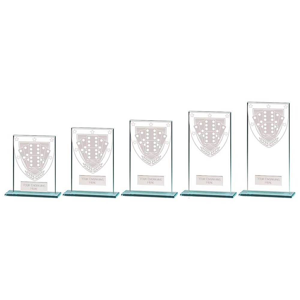 Millennium Dominoes Jade Glass Award - Trophies - Prudhoe Rosettes