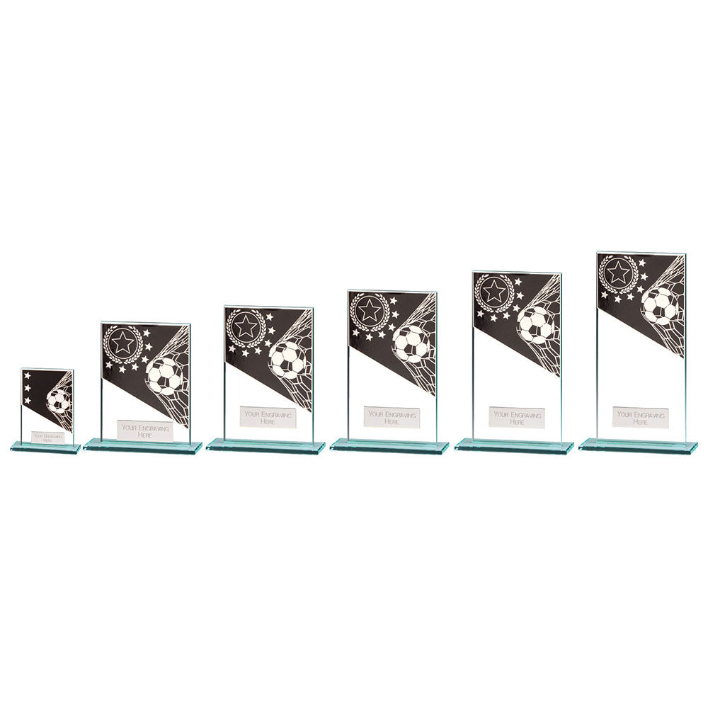 Mustang Football Jade Glass Award - Trophies - Prudhoe Rosettes