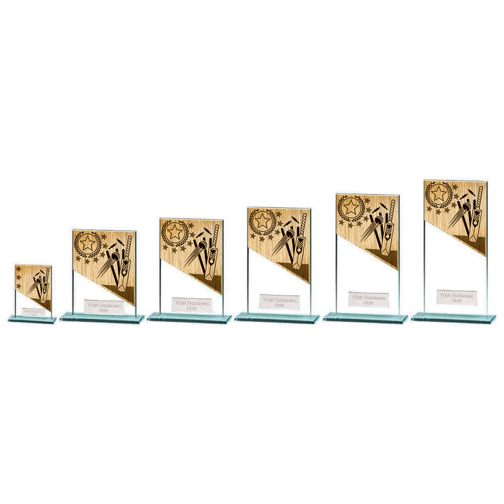 Mustang Cricket Jade Glass Award - Trophies - Prudhoe Rosettes