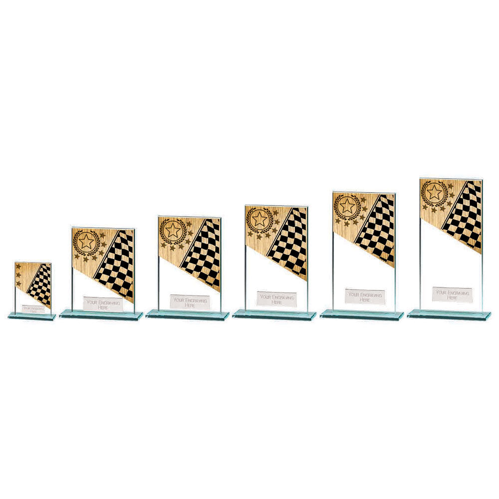 Mustang Motorsports Jade Glass Award - Trophies - Prudhoe Rosettes