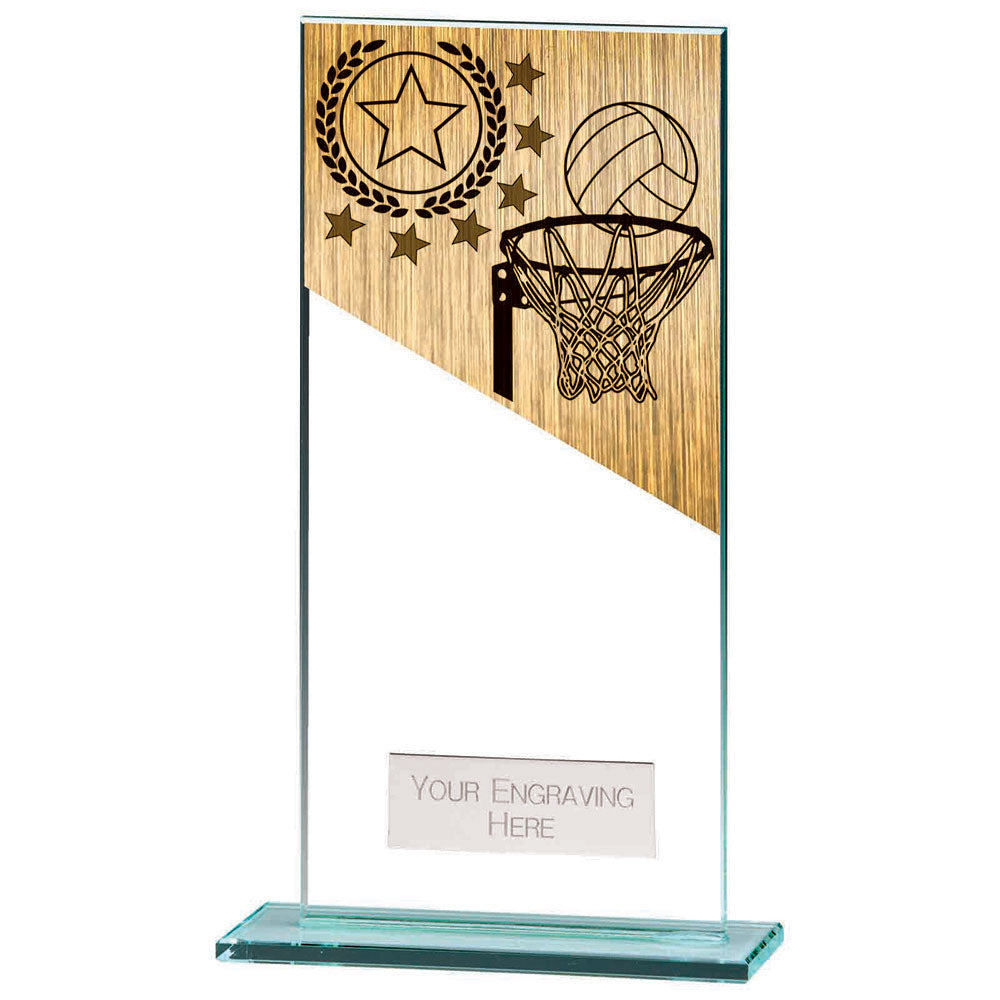 Mustang Netball Jade Glass Award