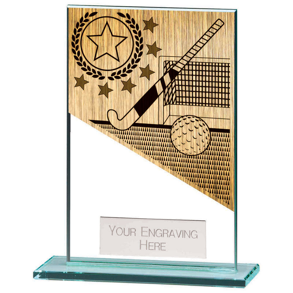 Mustang Hockey Jade Glass Award