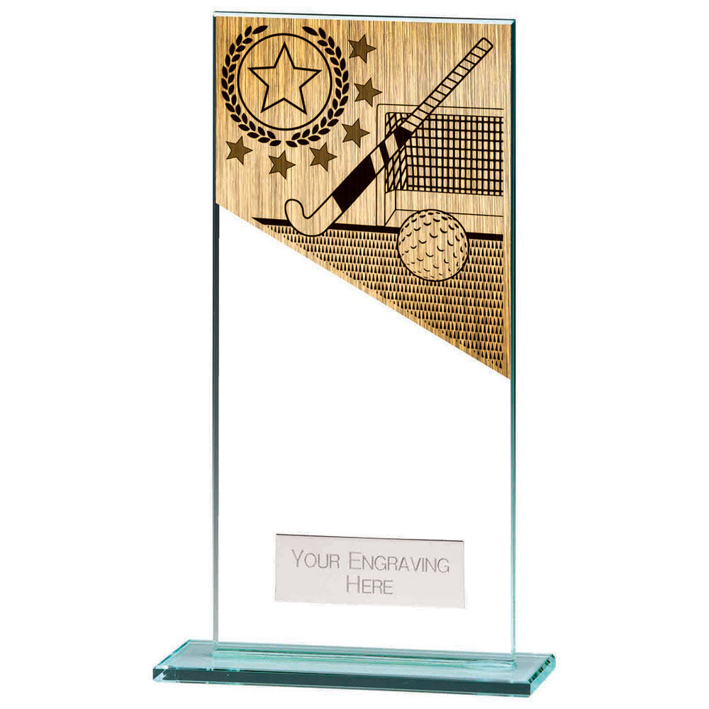 Mustang Hockey Jade Glass Award