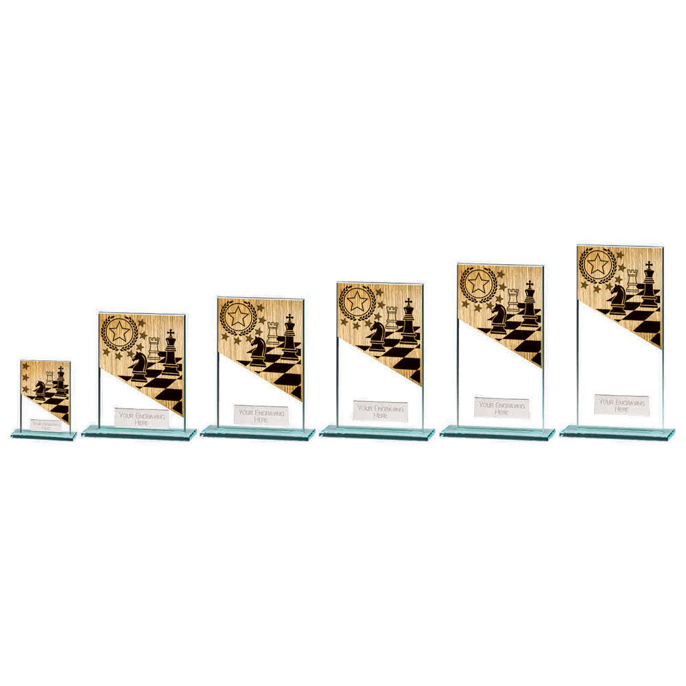 Mustang Chess Jade Glass Award - Trophies - Prudhoe Rosettes