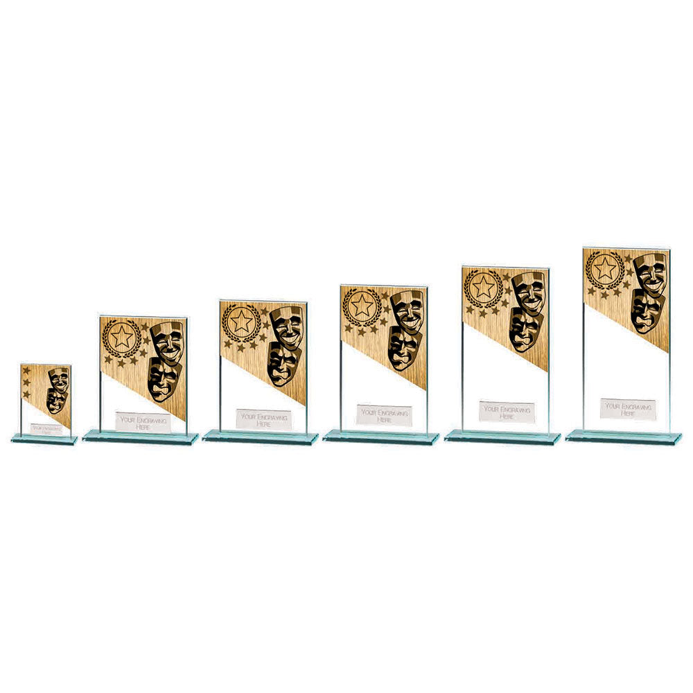 Mustang Drama Jade Glass Award - Trophies - Prudhoe Rosettes