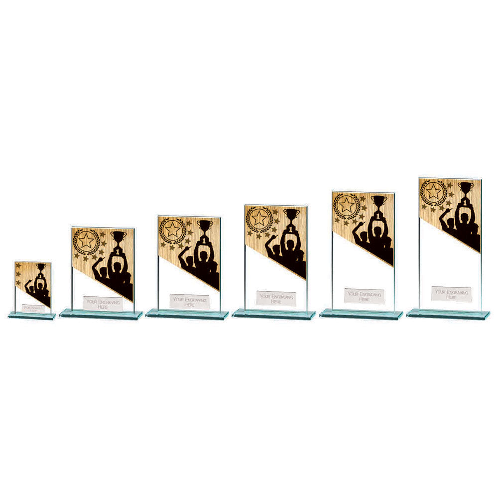 Mustang Achievement Jade Glass Award - Trophies - Prudhoe Rosettes