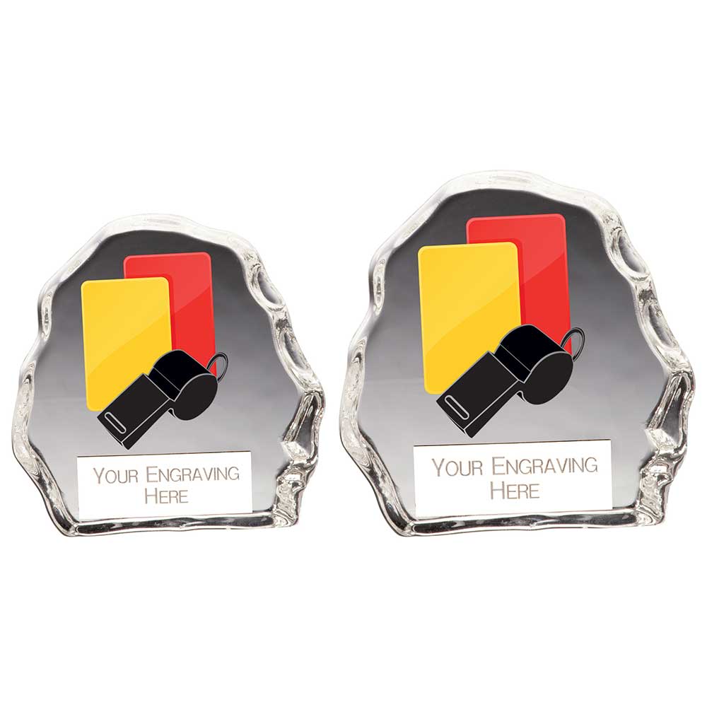 Mystique Referee Glass Award - Medals - Prudhoe Rosettes