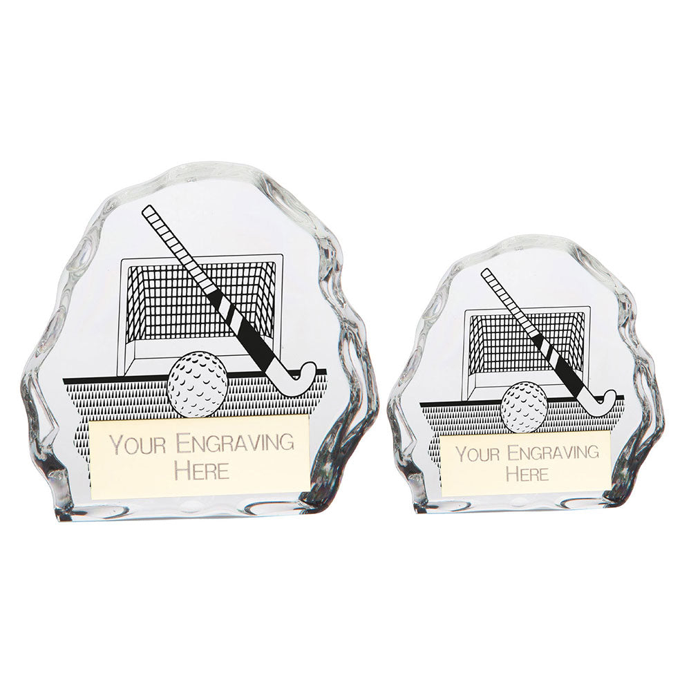 Mystique Hockey Glass Award - Trophies - Prudhoe Rosettes