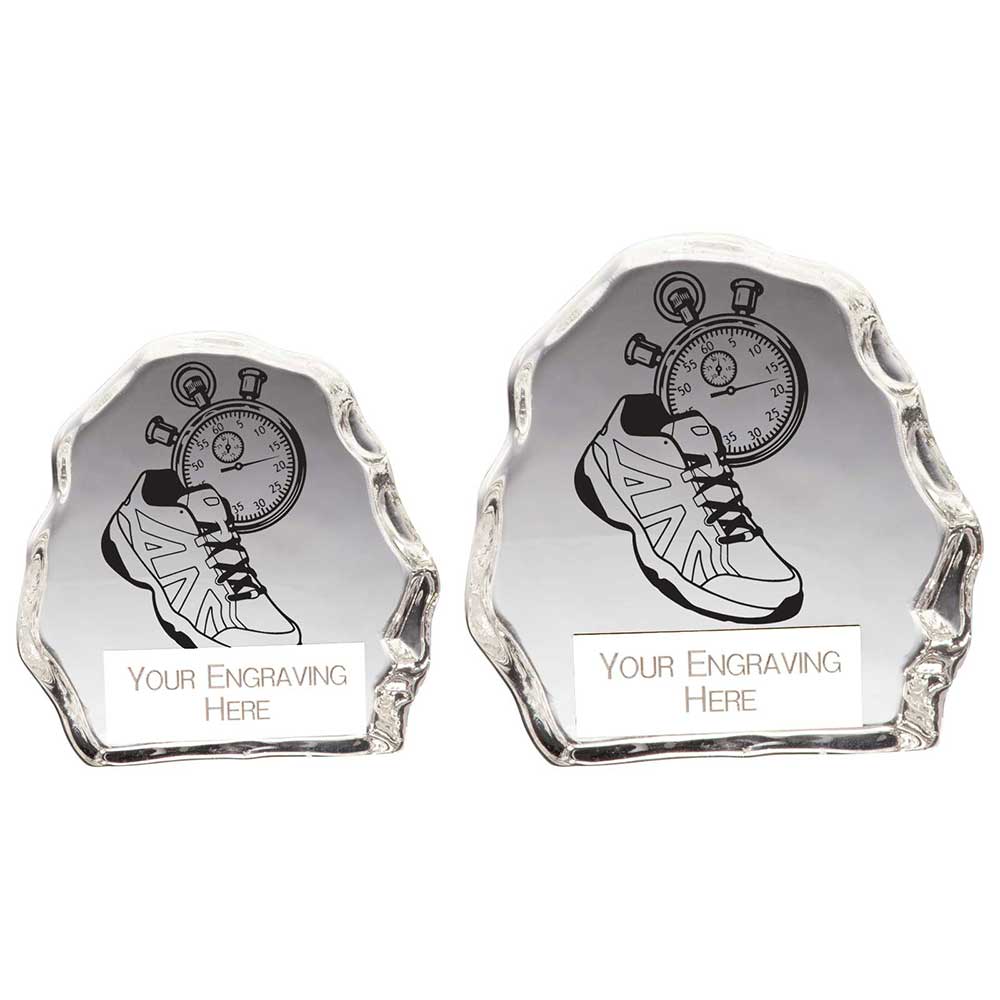 Mystique Running Glass Award - Trophies - Prudhoe Rosettes