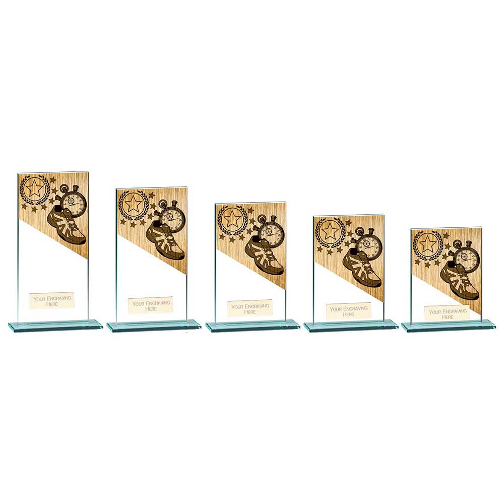 Mustang Running Jade Glass Award - Trophies - Prudhoe Rosettes