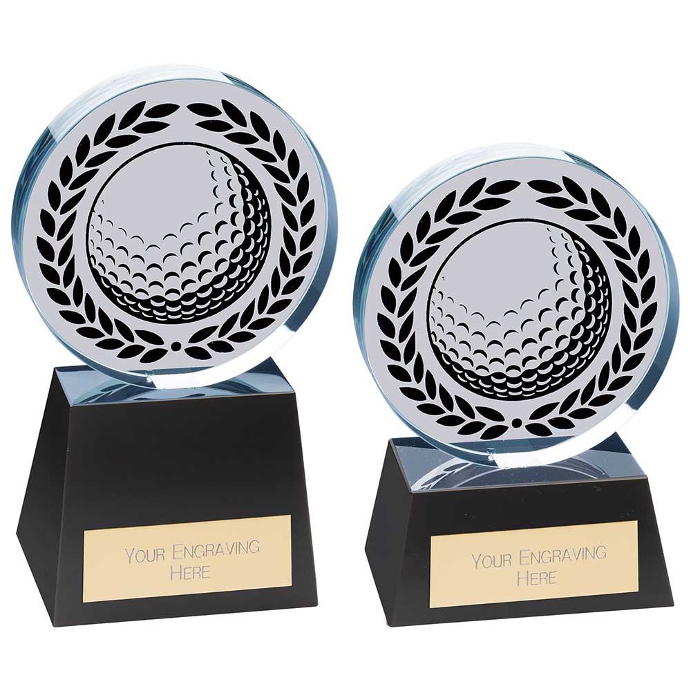 Emperor Golf Crystal Award - Trophies - Prudhoe Rosettes