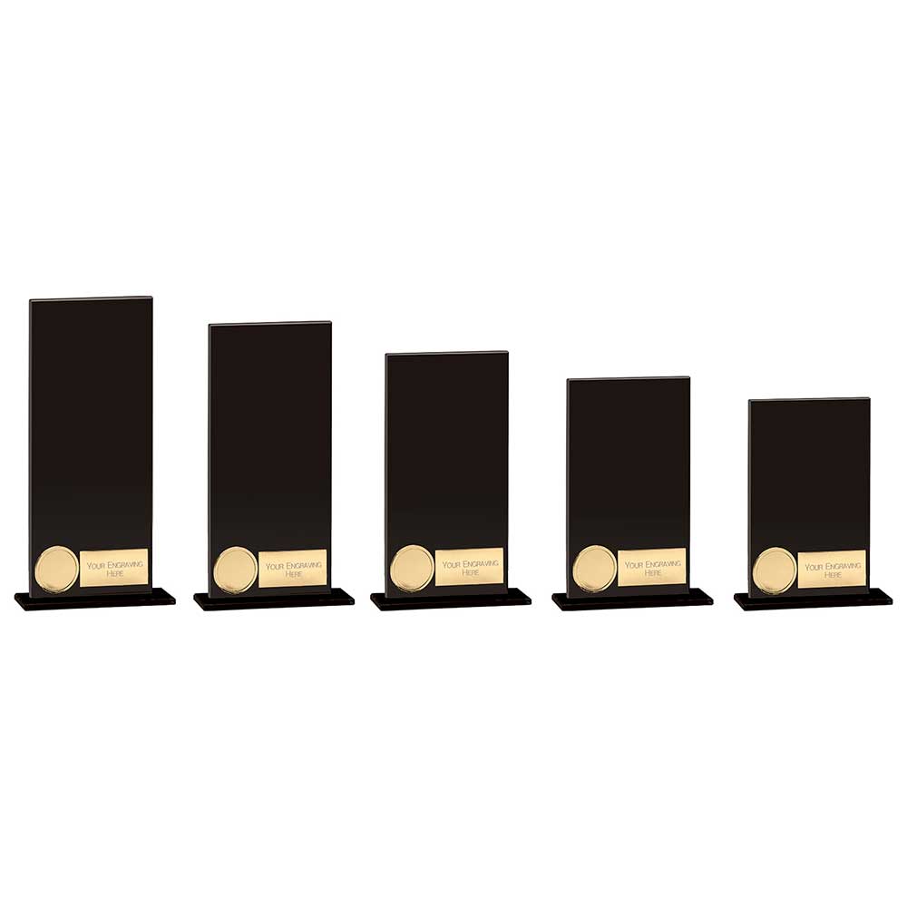 Hero Glass Award Jet Black - Trophies - Prudhoe Rosettes