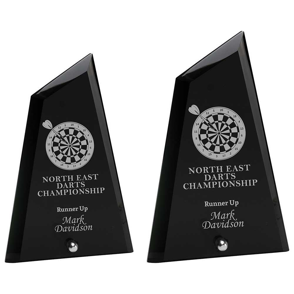 Altitude Glass Award Jet Black - Trophies - Prudhoe Rosettes