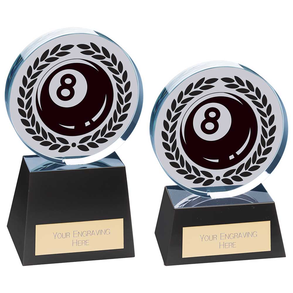 Emperor Snooker & Pool Crystal Award - Trophies - Prudhoe Rosettes
