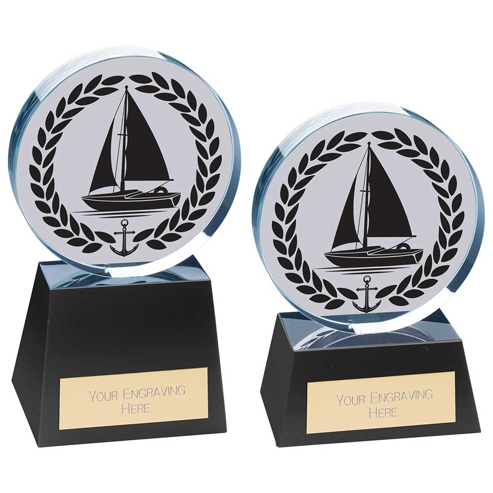Emperor Sailing Crystal Award - Trophies - Prudhoe Rosettes