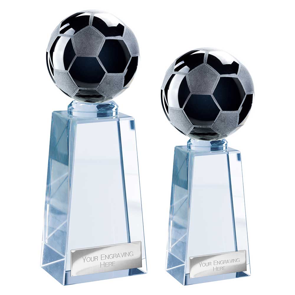 Cataclysm Football Glass Black & Clear - Trophies - Prudhoe Rosettes