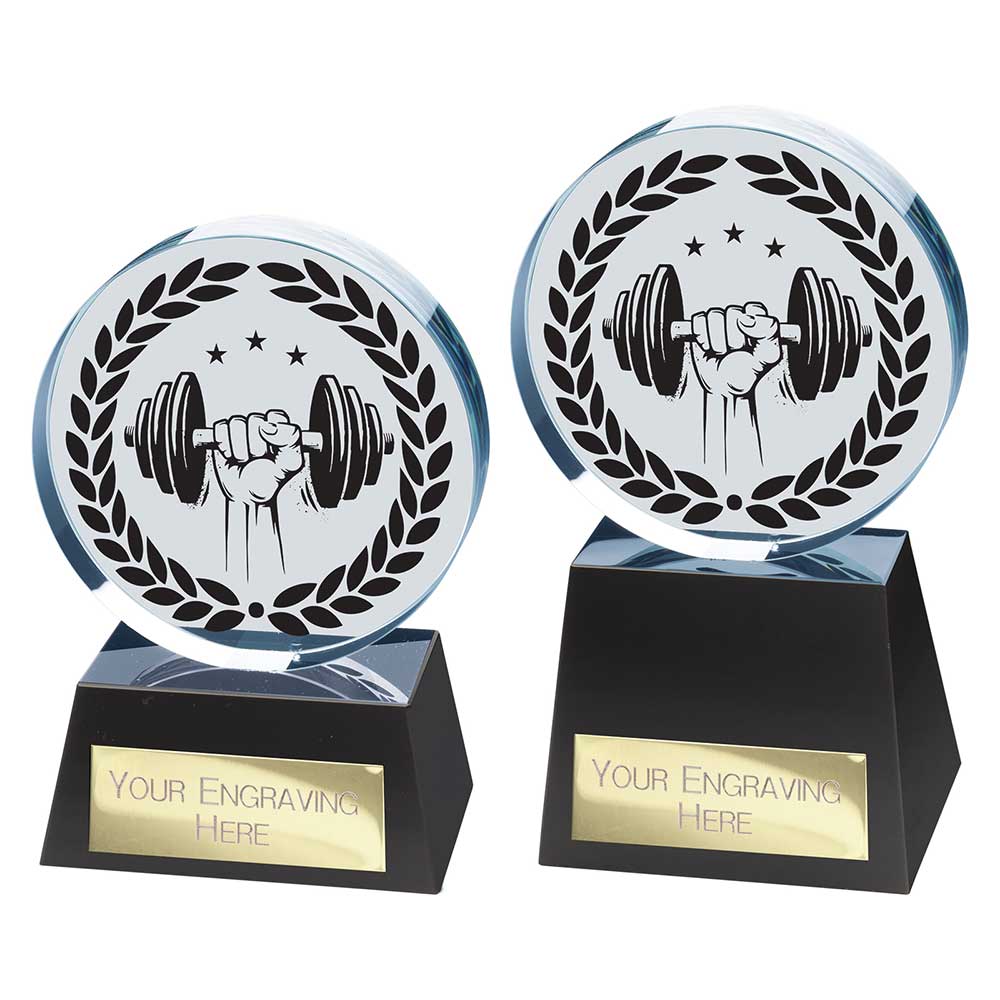 Emperor Weightlifting Crystal Award - Trophies - Prudhoe Rosettes
