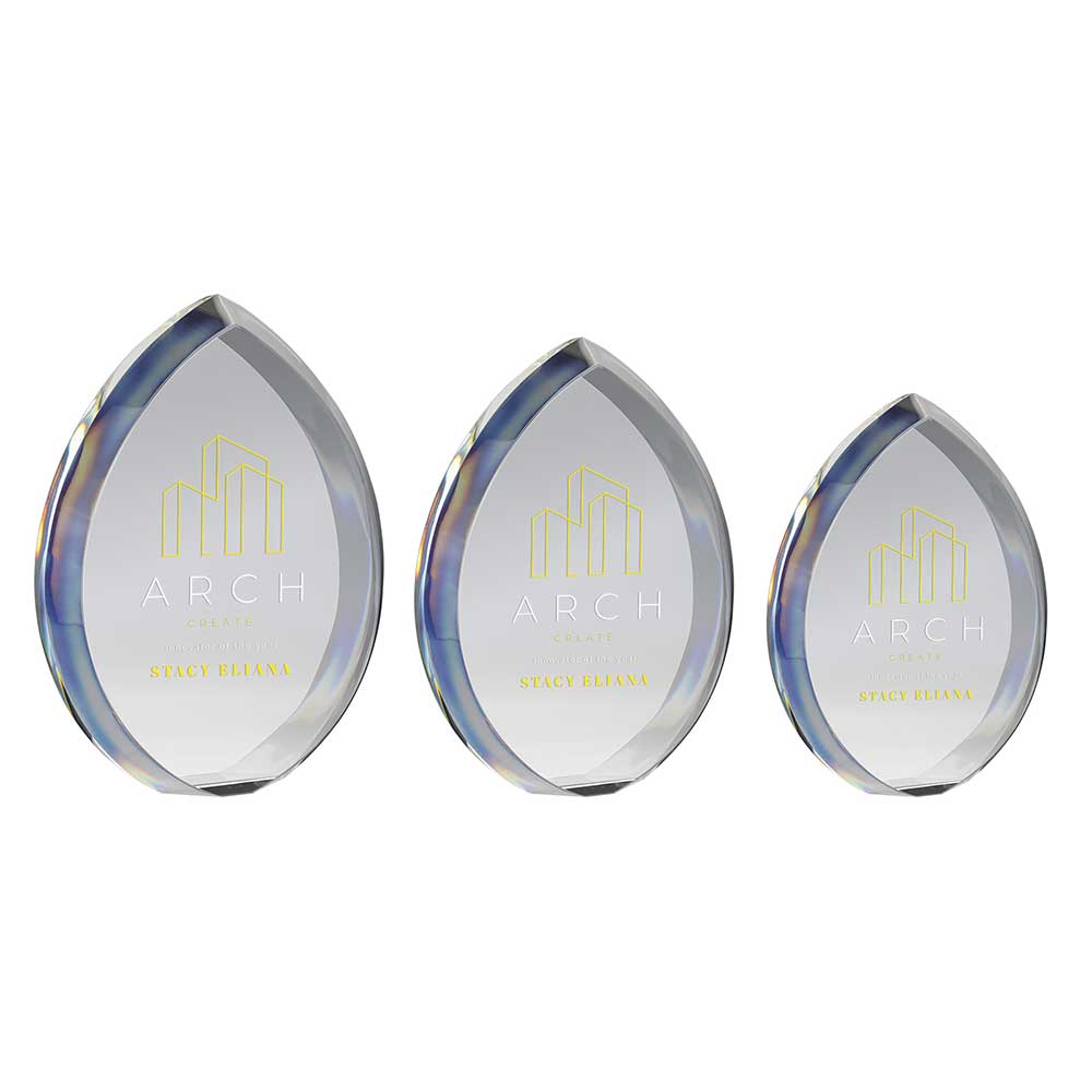 Supremacy Crystal Award Ice Clear - Trophies - Prudhoe Rosettes