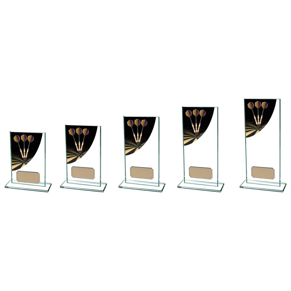 Colour Curve Darts Jade Glass Award - Trophies - Prudhoe Rosettes