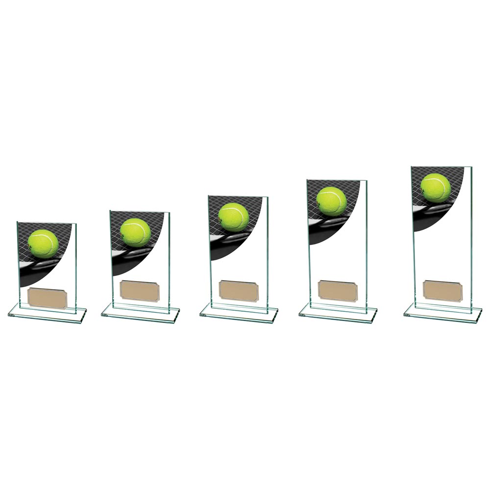 Colour Curve Tennis Jade Glass Award - Trophies - Prudhoe Rosettes