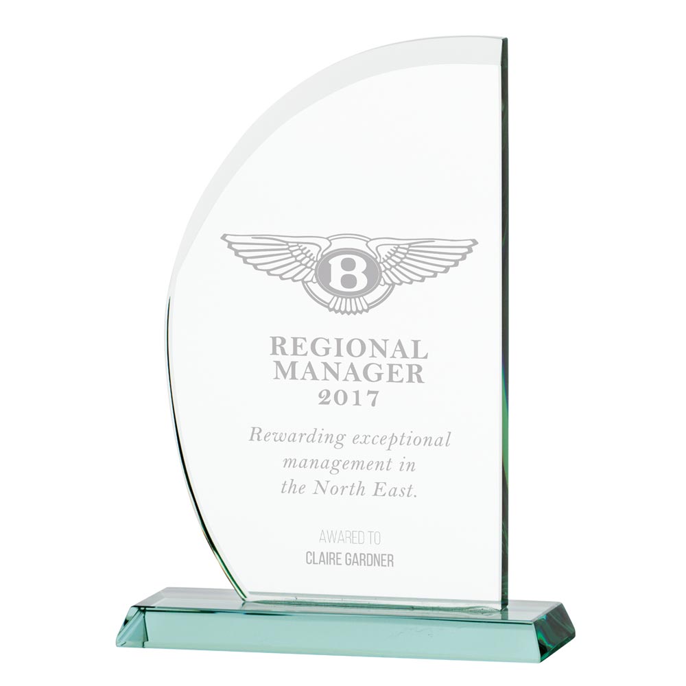 Jade Impulse Wave Glass Award