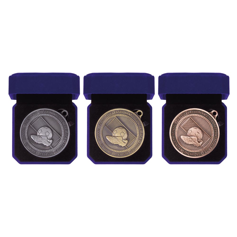 Olympia Football Boot Medal Box - Medals - Prudhoe Rosettes