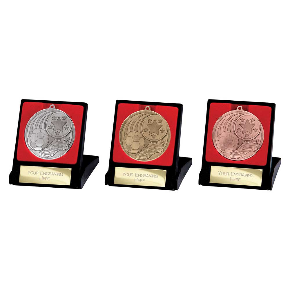 Iconic Football Medal & Box - Medals - Prudhoe Rosettes