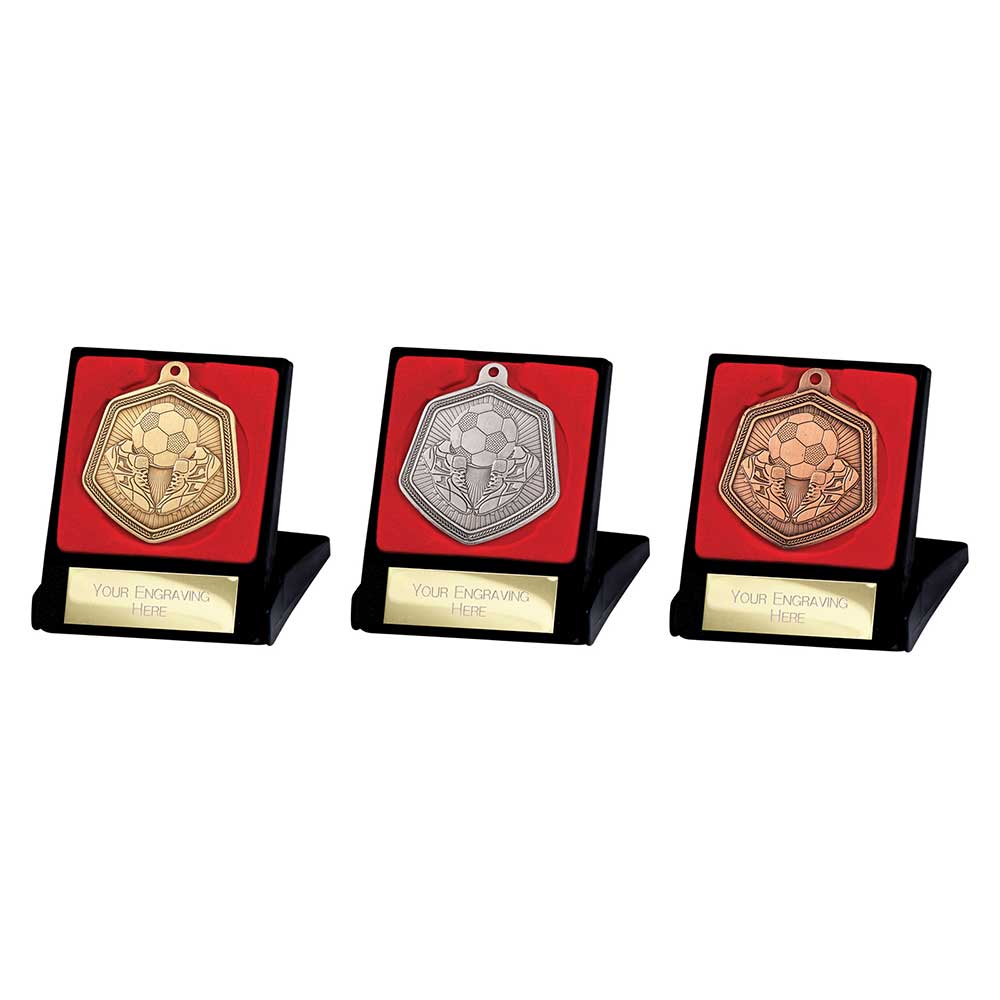 Falcon Football Medal & Box - Medals - Prudhoe Rosettes