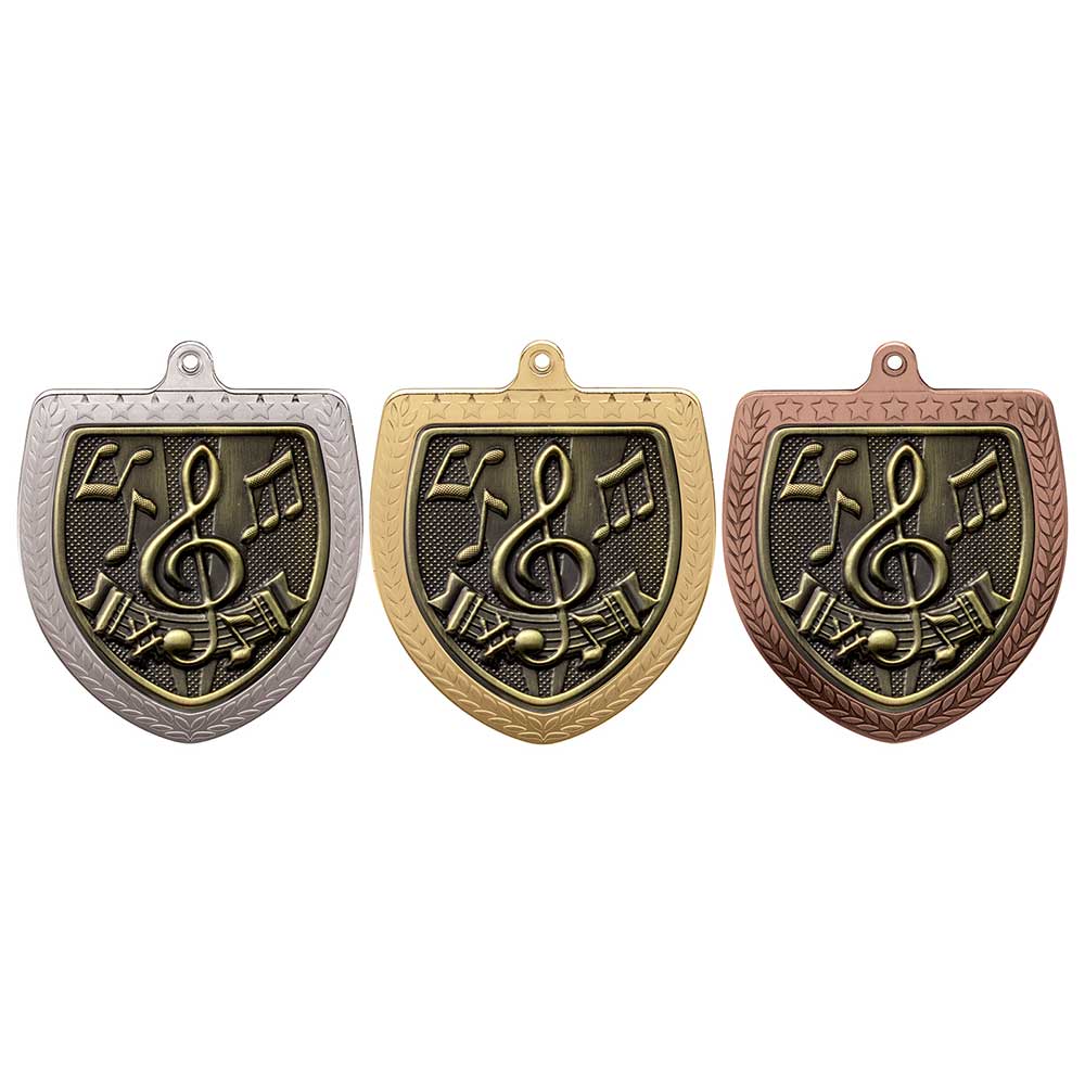 Cobra Music Shield Medal - Medals - Prudhoe Rosettes