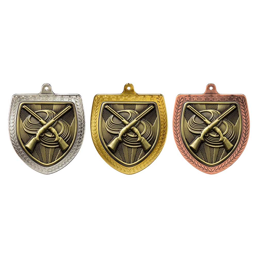Cobra Clay Pigeon Shooting Shield Medal - Medals - Prudhoe Rosettes
