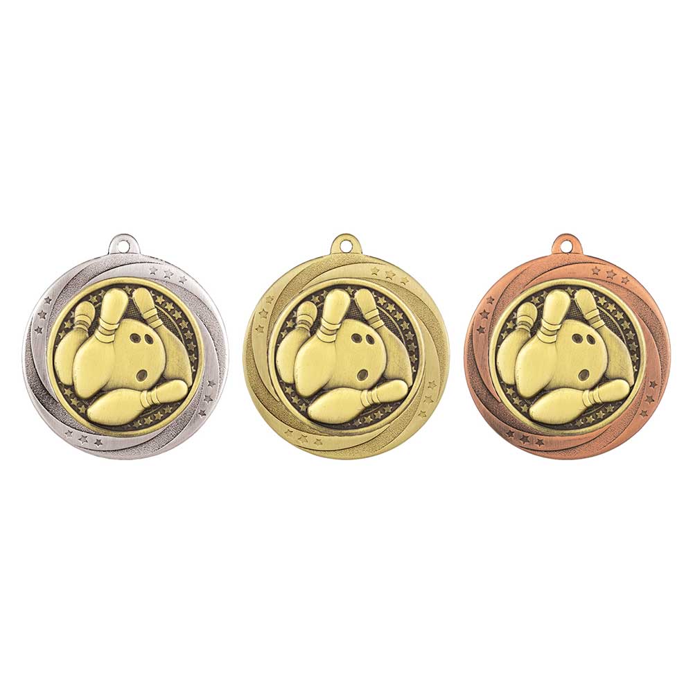 Superstar Ten Pin Bowling Medal - Medals - Prudhoe Rosettes