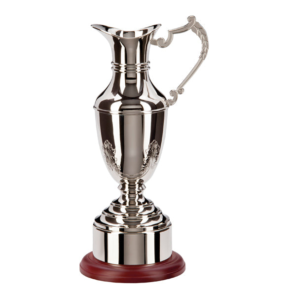 The Classic Nickel Plated Claret Jug - 310mm - Trophies - Prudhoe Rosettes