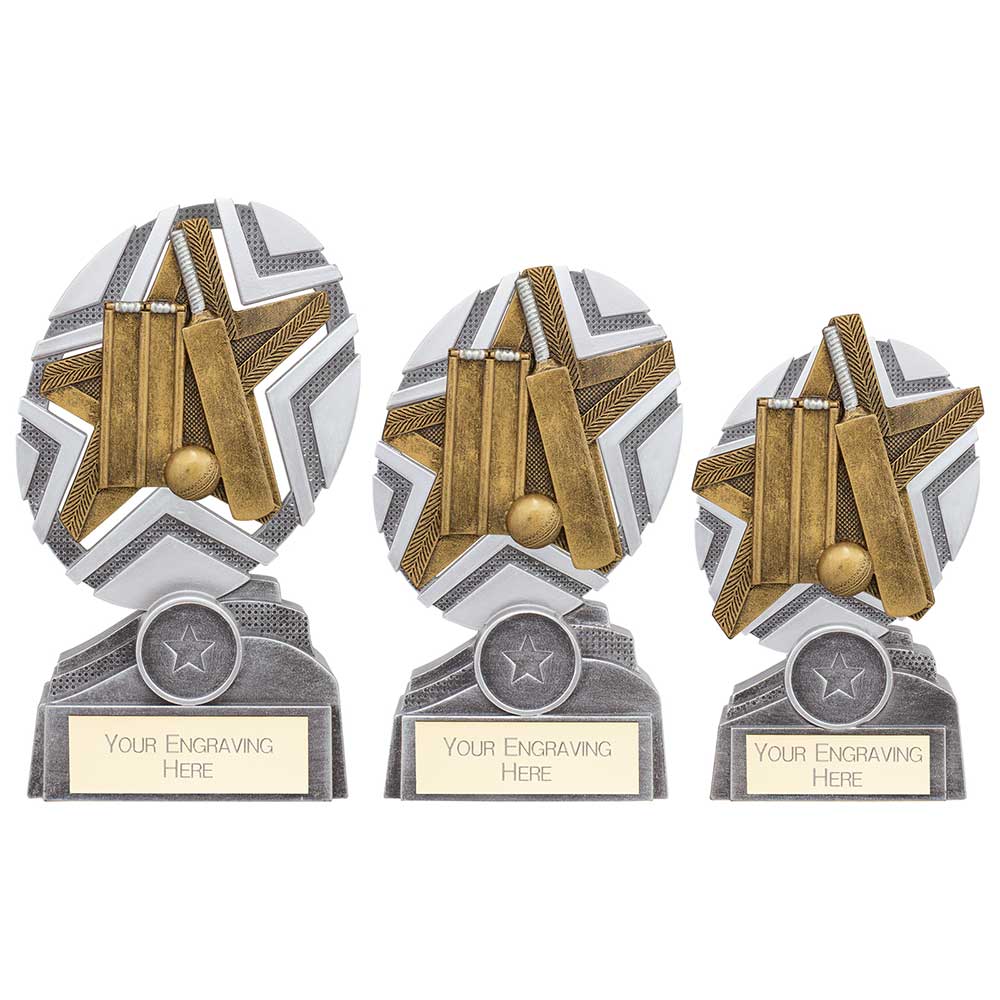 The Stars Cricket Plaque Award - Trophies - Prudhoe Rosettes