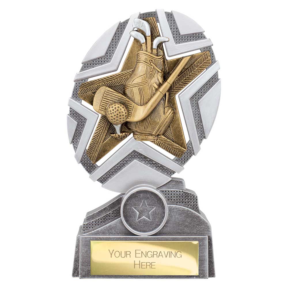 The Stars Golf Bag Award Silver & Gold