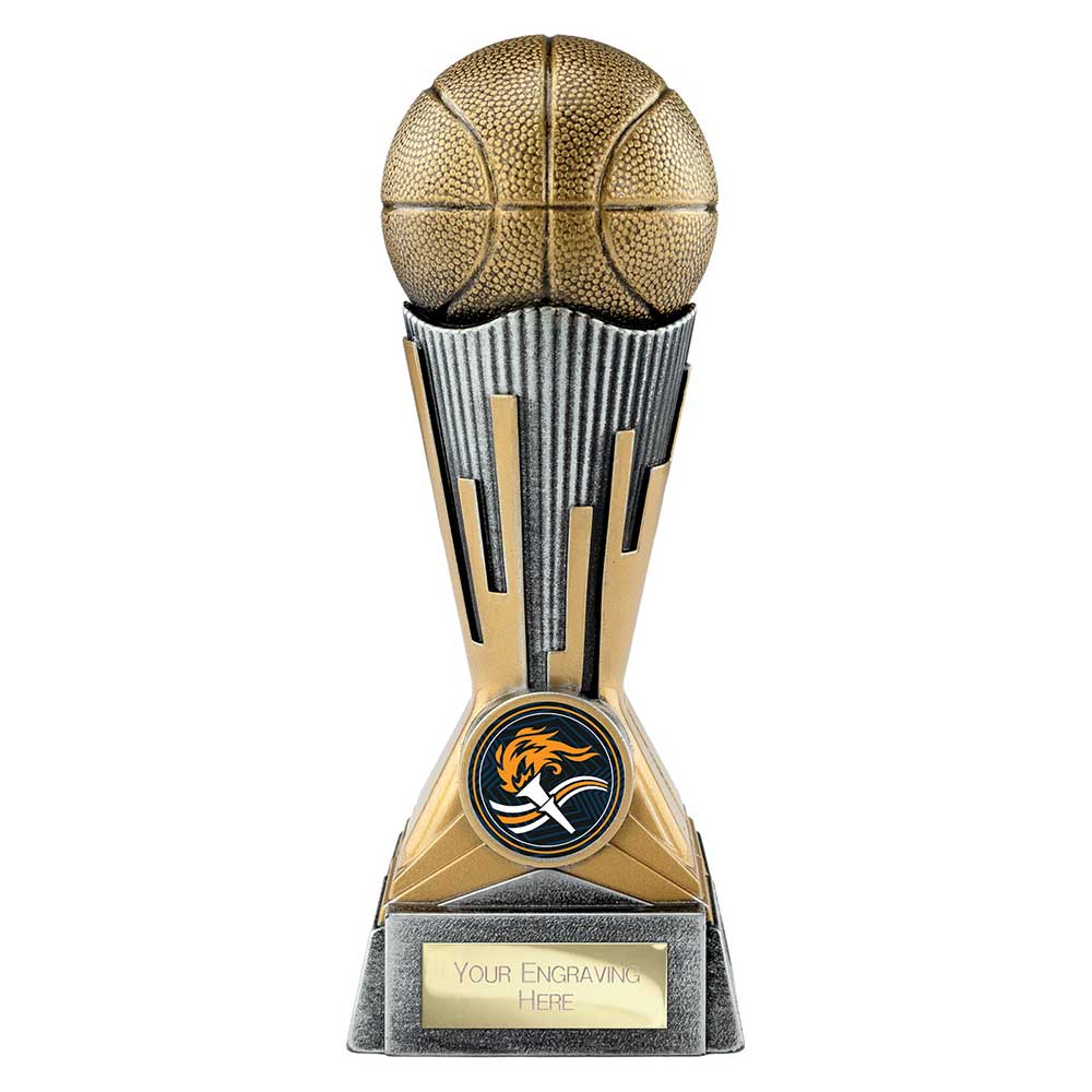 Digital Basketball Award Antique Silver & Gold