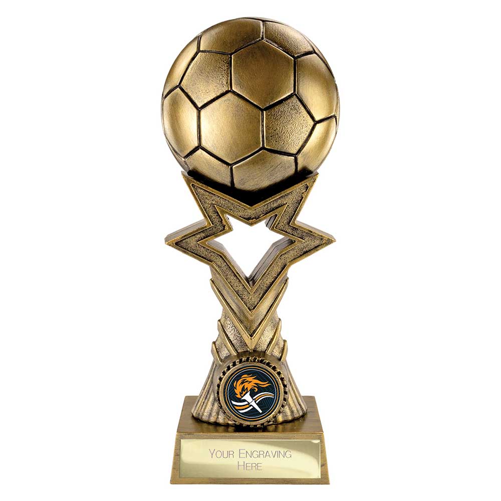 Star Breaker Football Award Metallic Antique Gold
