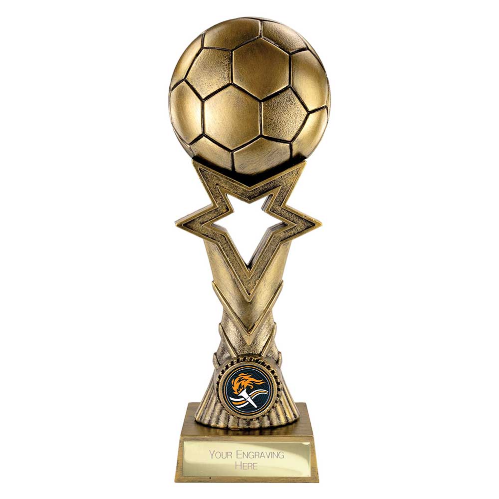 Star Breaker Football Award Metallic Antique Gold