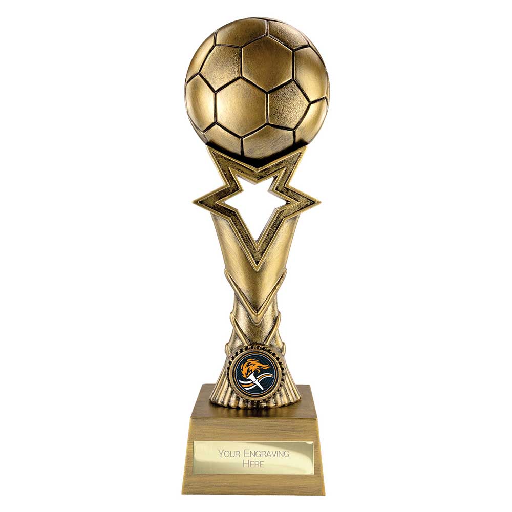 Star Breaker Football Award Metallic Antique Gold