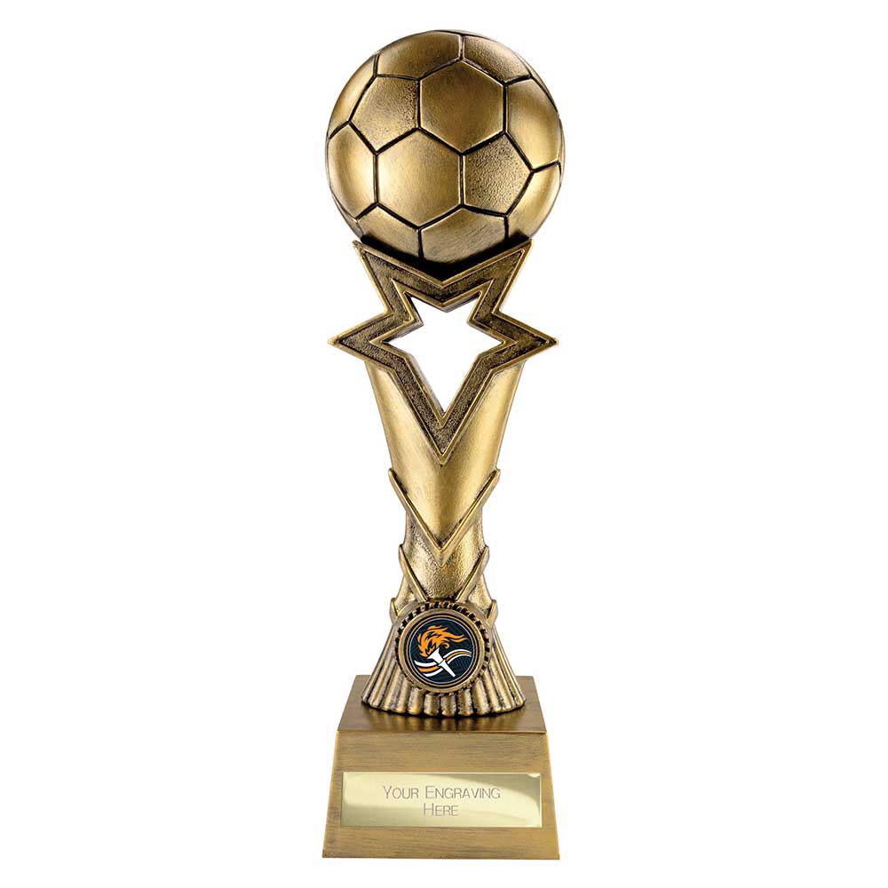 Star Breaker Football Award Metallic Antique Gold