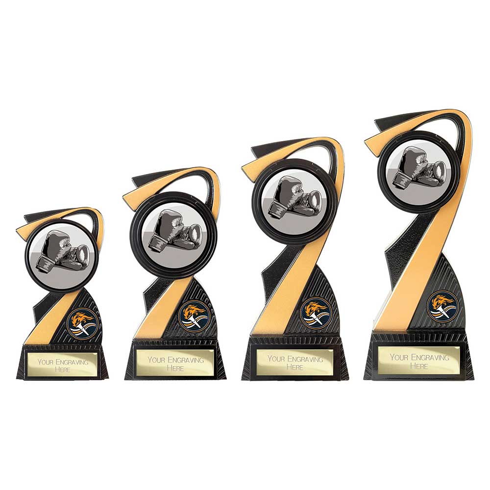 Mania Tower Boxing Award Carbon Black & Gold