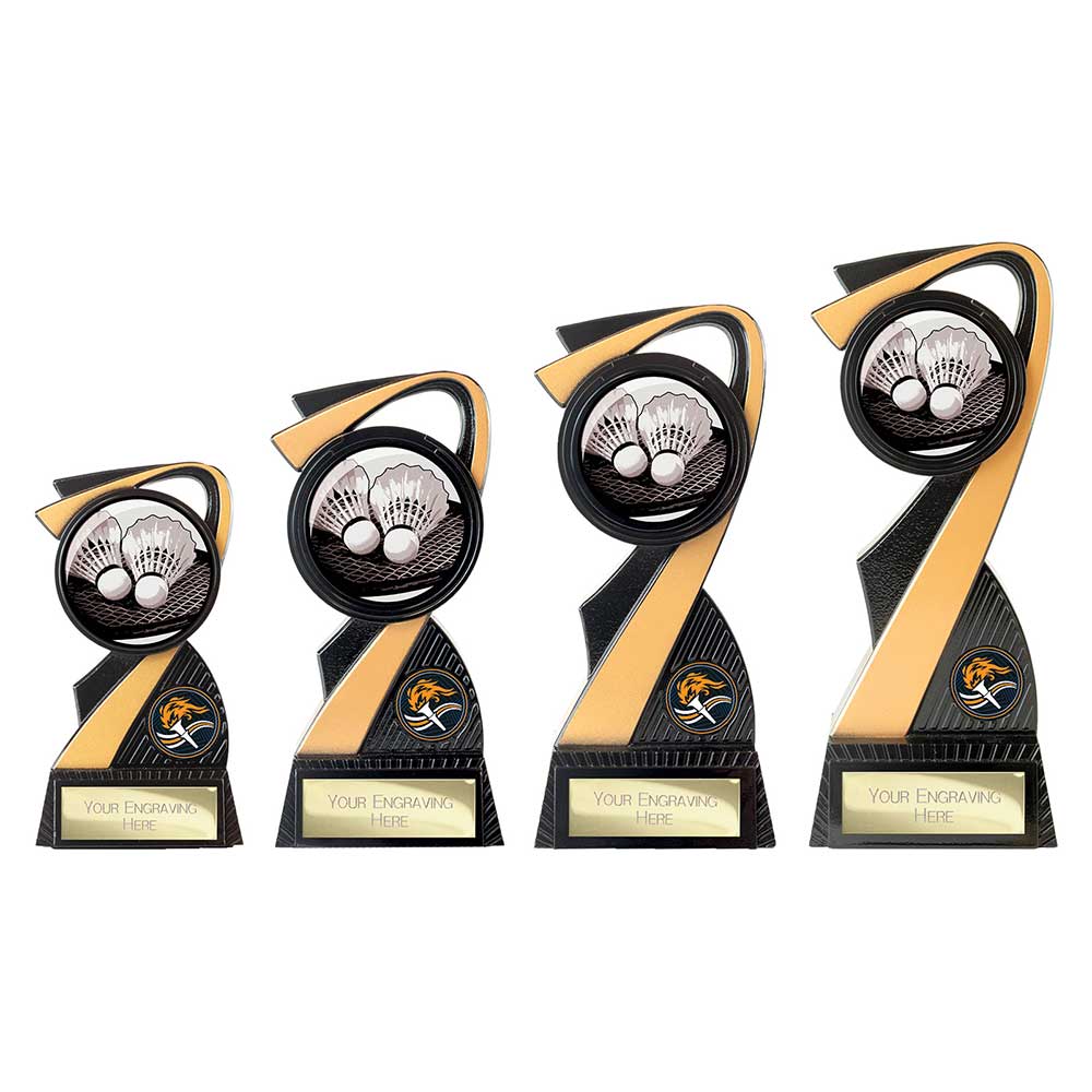 Mania Tower Badminton Award Carbon Black & Gold
