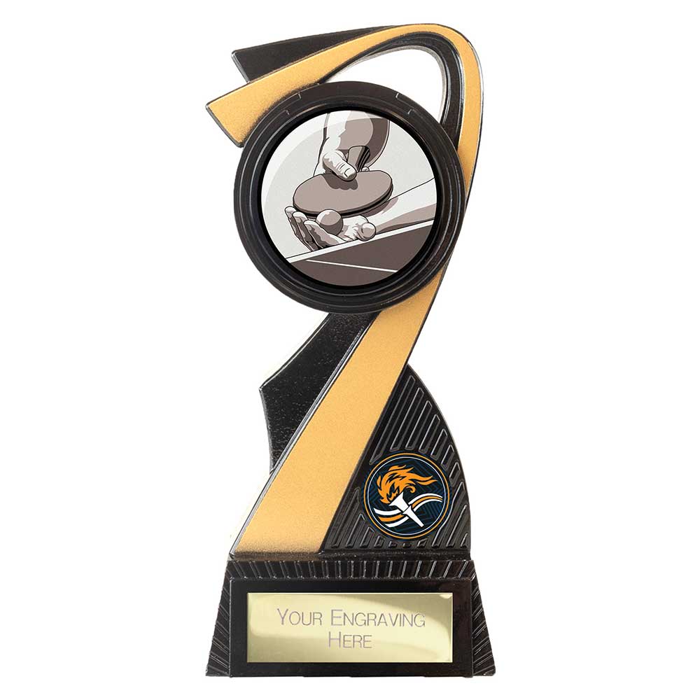 Mania Tower Table Tennis Award Carbon Black & Gold
